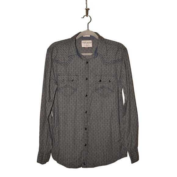 CODY JAMES $45 Gallop All-Over Long Sleeve Western Pearl Snap Shirt Men's Small - Picture 1 of 4
